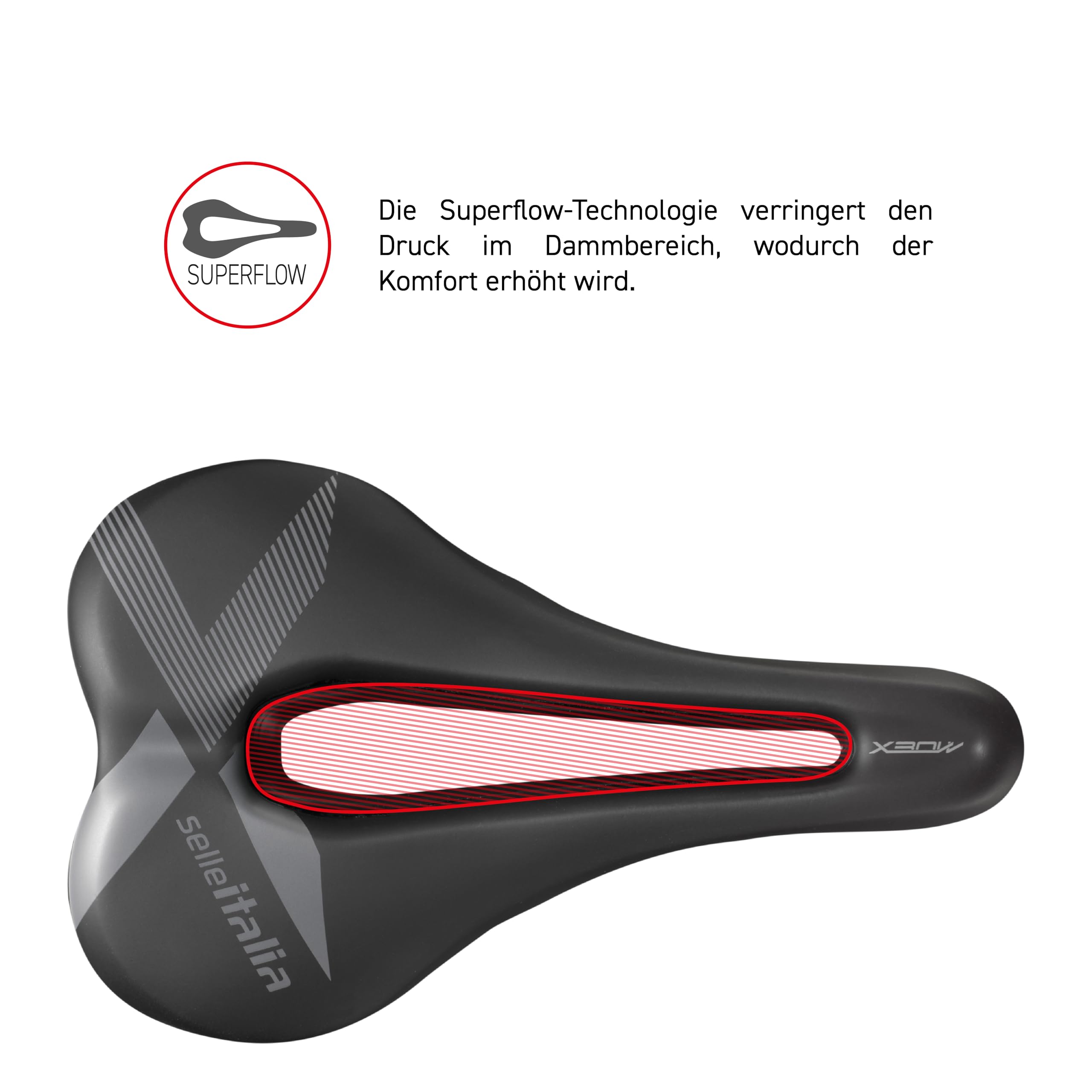 Selle Italia X-Bow Superflow Saddle: Black/Black
