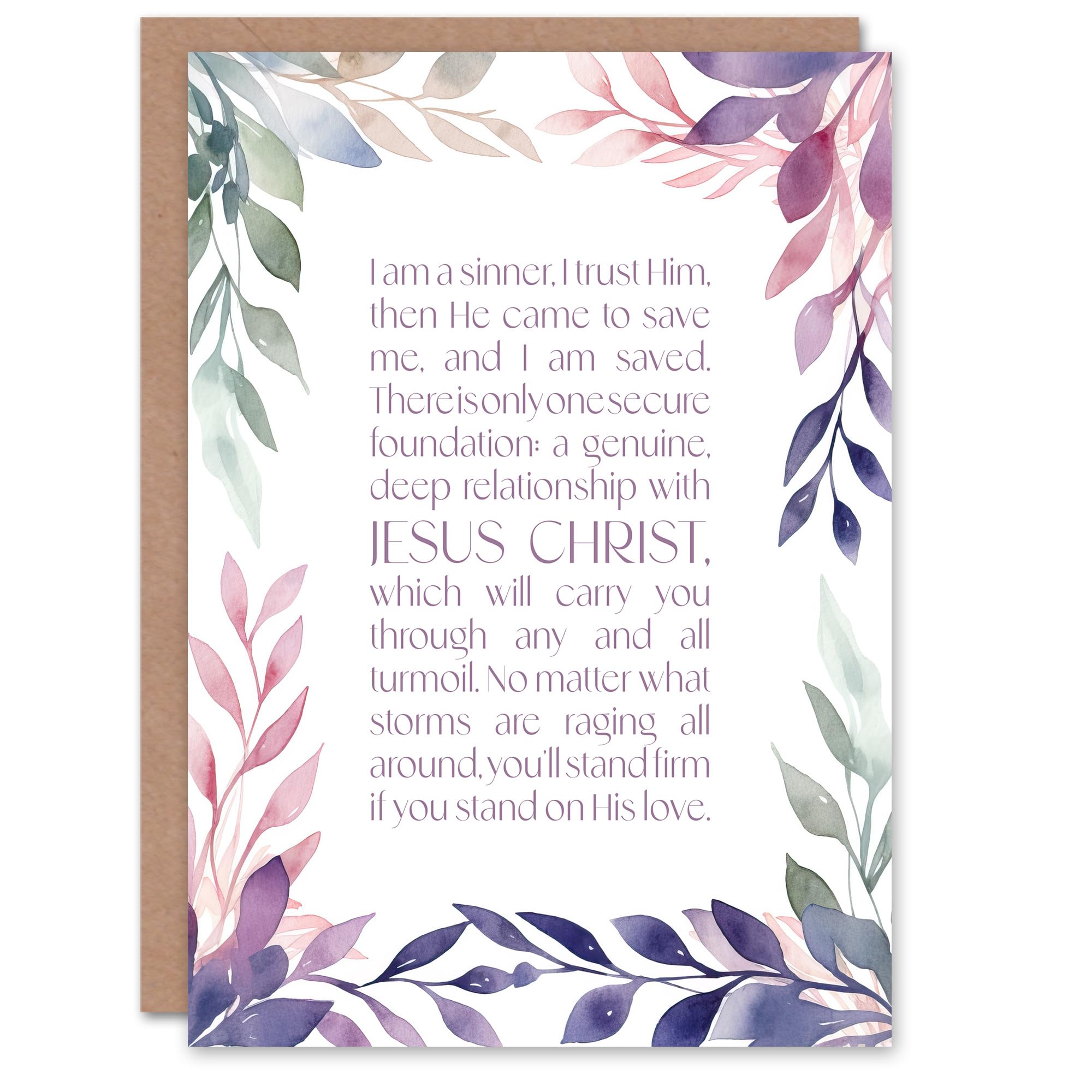 Artery8 Religious Birthday Card - Violet Quote Card - Purple