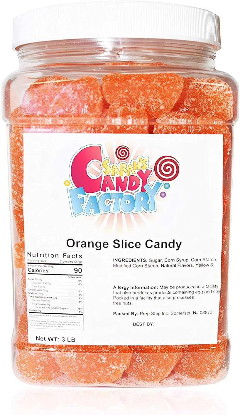 Sarah's Candy Factory Orange Slice Candy (3 Lbs in Jar)
