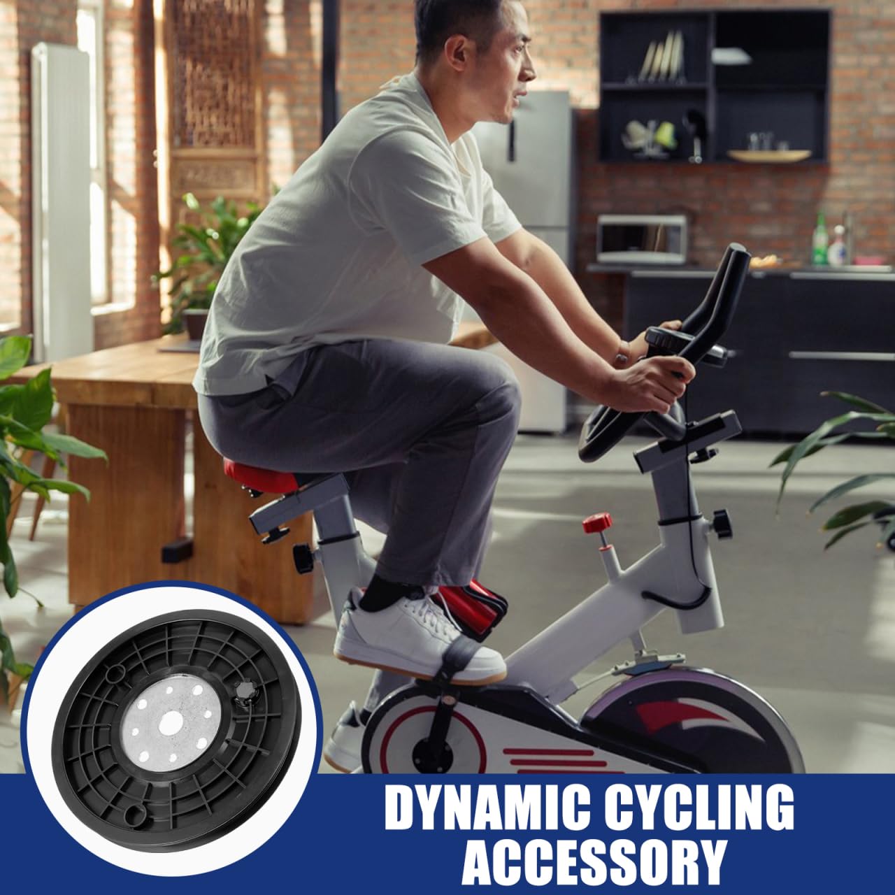 GALPADA Fitness Bike Belt Turntable Drive Wheel Replacement Part for Exercise Bicycle Durable Rotating Belt Wheel for Indoor Cycling and Fitness Bike Accessories