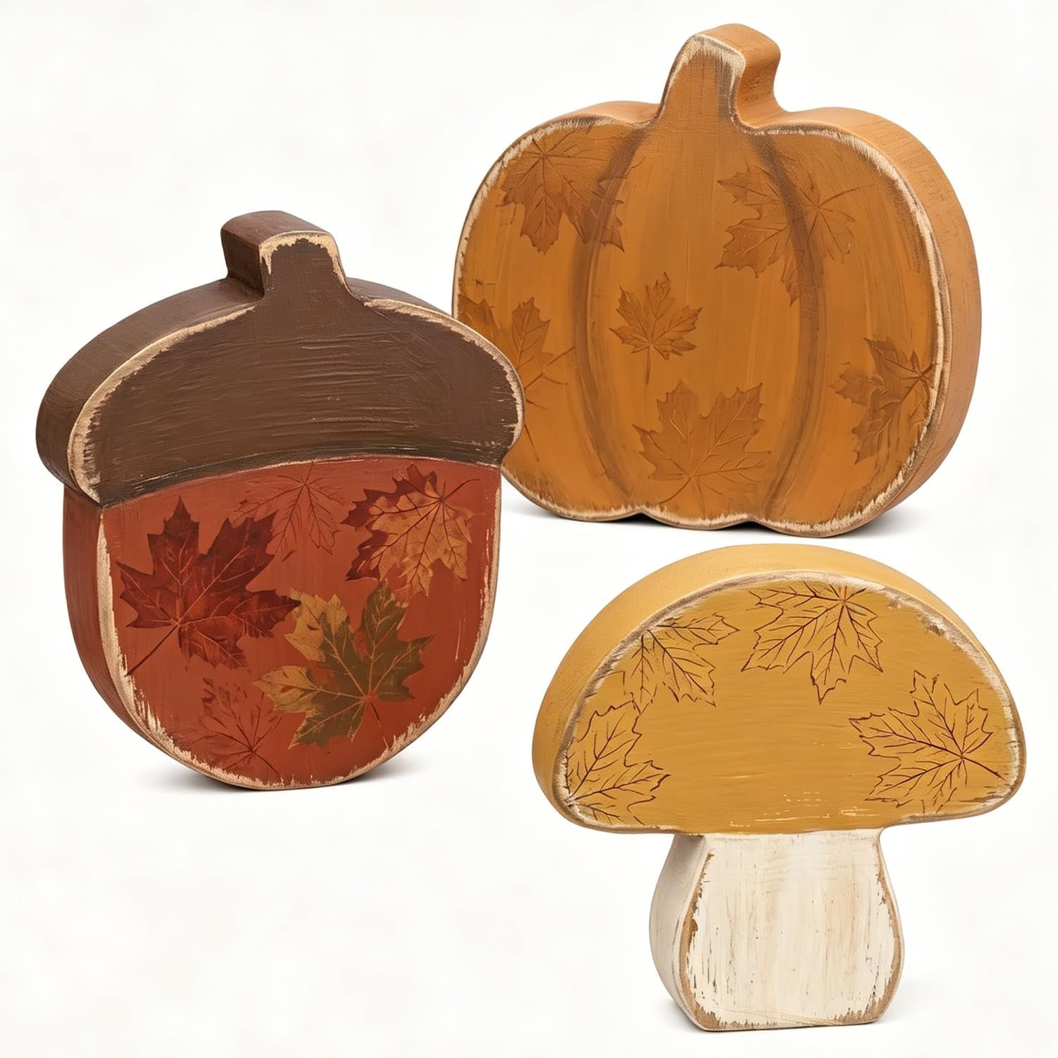Wooden Pumpkin Fall Decor, Fall Decorations for Home