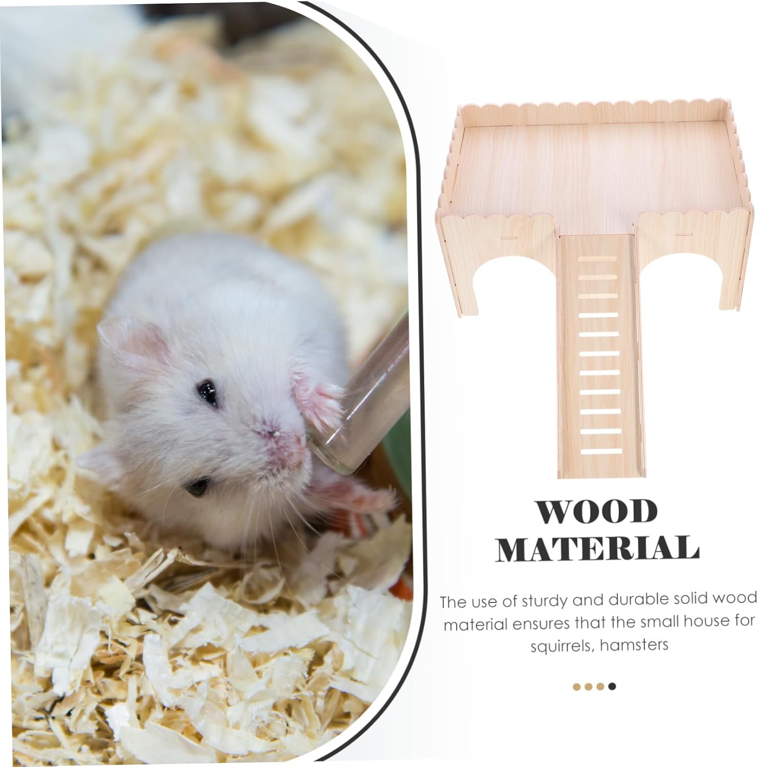 Funny Hamster Villa with Slide Nest for Chinchillas Small Animals Pet Rats Easy to Ventilated Cozy Hideout for Winter Summer Comfort