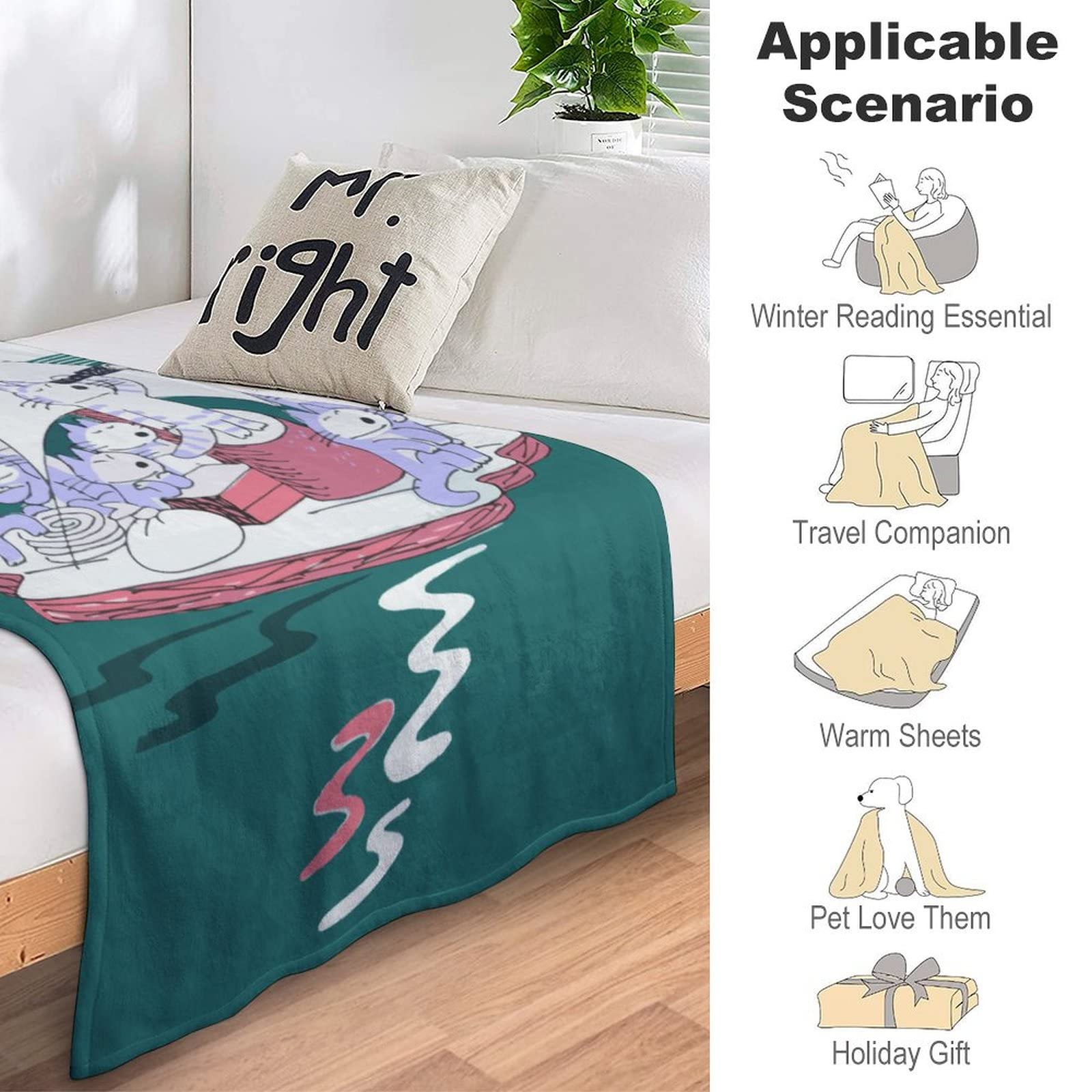 Amazon｜11ぴきのねこ ブランケット オールシーズン エアコン毛布 