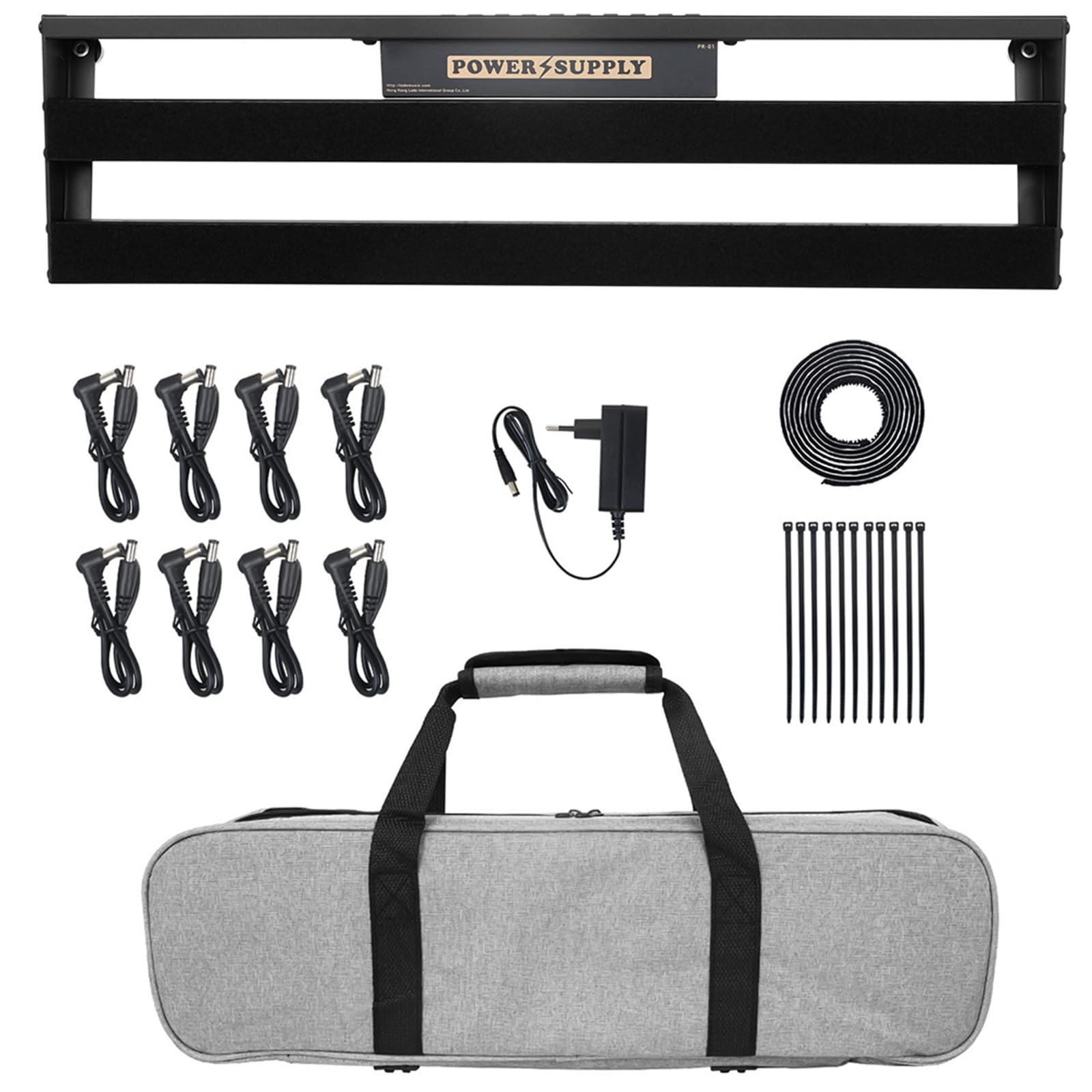 Schwarzes Gitarren Effektpedal Aus Aluminiumlegierung Mit Tasche Pedalkabel Pedalboard Set Mit Integriertem Netzteil Effektpedal