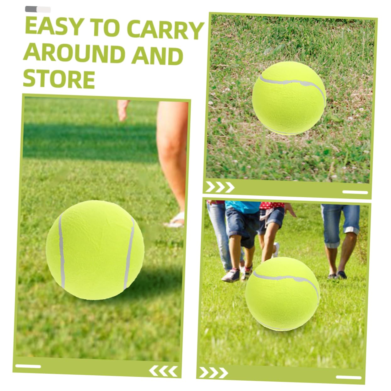 GRIRIW Inflatable Tennis Ball Sports Ball for Play Easy to Store Transport for Family Fun