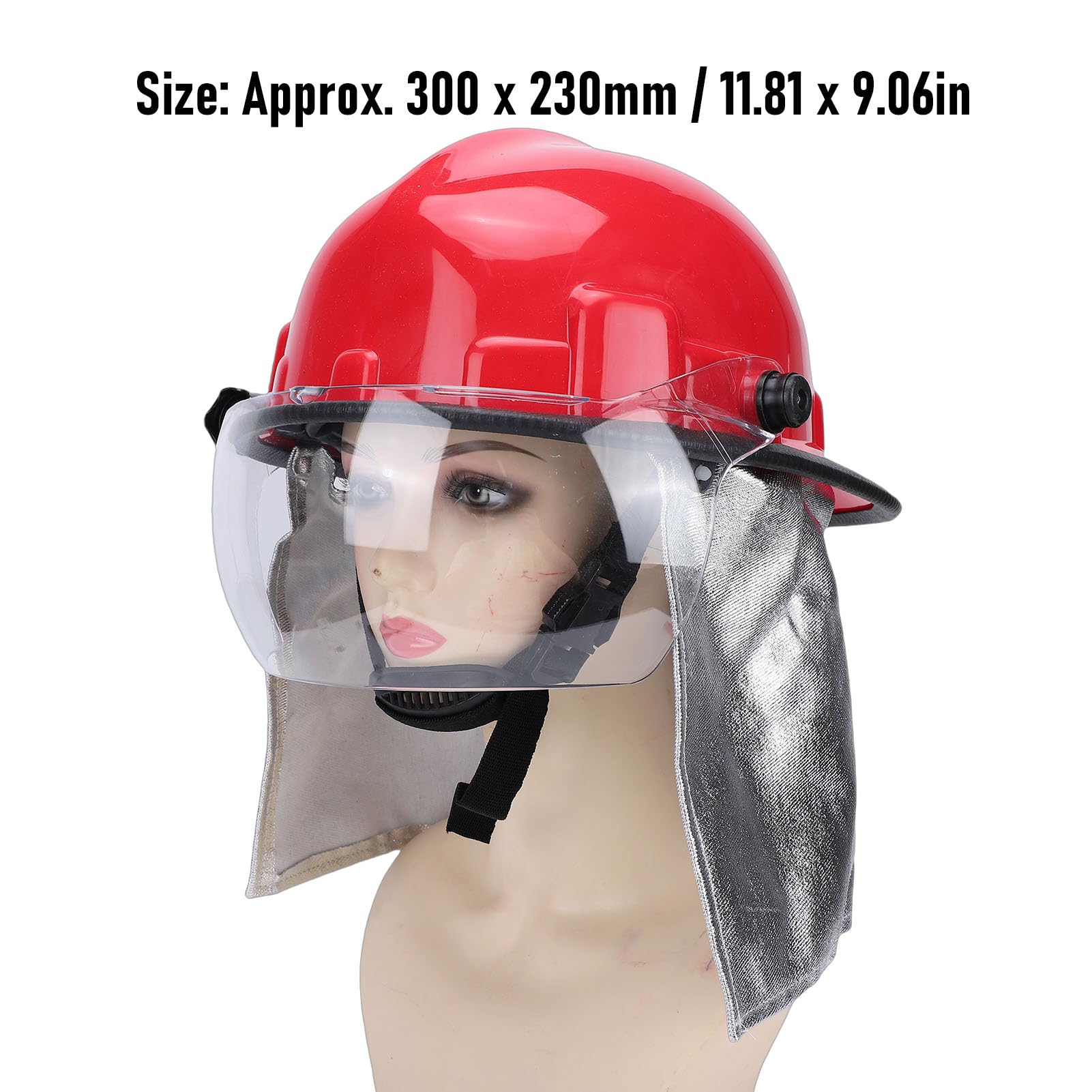 Decumeby Casco di Salvataggio di Emergenza Protezione per la Testa Resistente Agli Urti e Al Calore per Vigile del Fuoco in Rosso