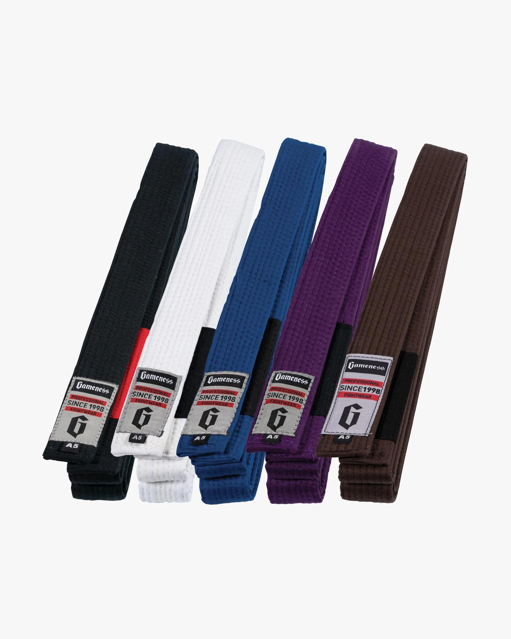 Gameness Adult Jiu Jitsu Belt | BJJ Belt for Beginners and Experts White A3