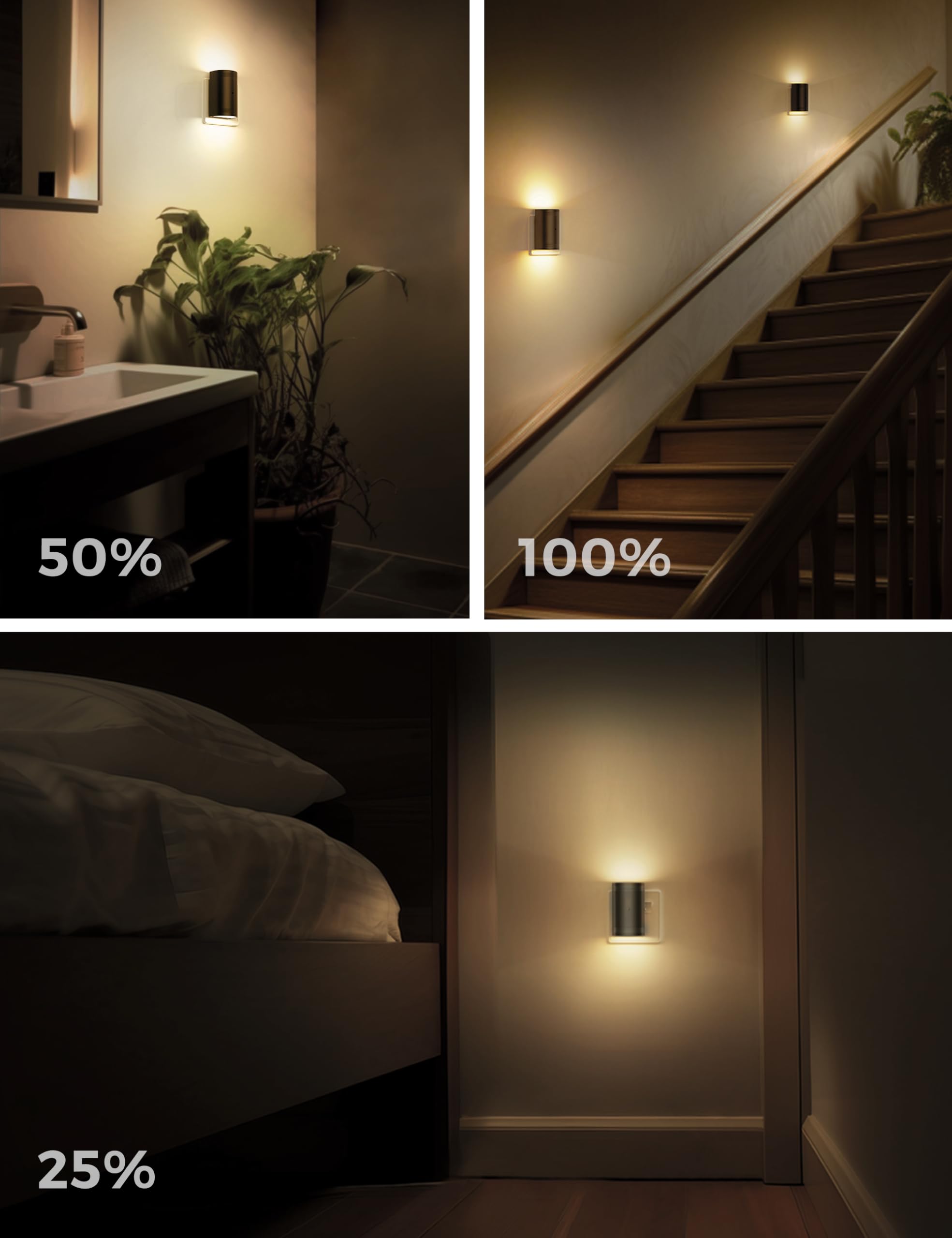 LOHAS-LED Night Light Plug in Wall, Dusk to Dawn Sensor, Warm White 3000K, 0-100LM - Image 4
