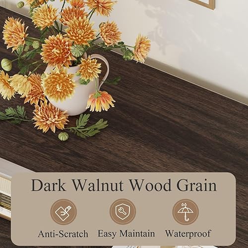 Vista 6 de FATORRI Organizador de almacenamiento de 6 cubos con estante, estantería horizontal corta para sala de estar, estantería de madera y metal, estante