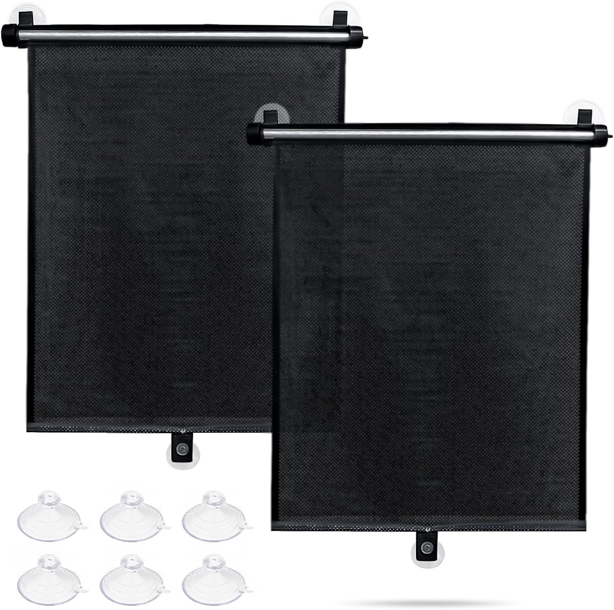 Sfee Car Window Shade for Side Windows, 2 Pack Sun Shade Retractable for Car Blocks Heat and UV Rays Glare Protection Roller Sunshade Visor for Baby, Kids, Pets, Passengers