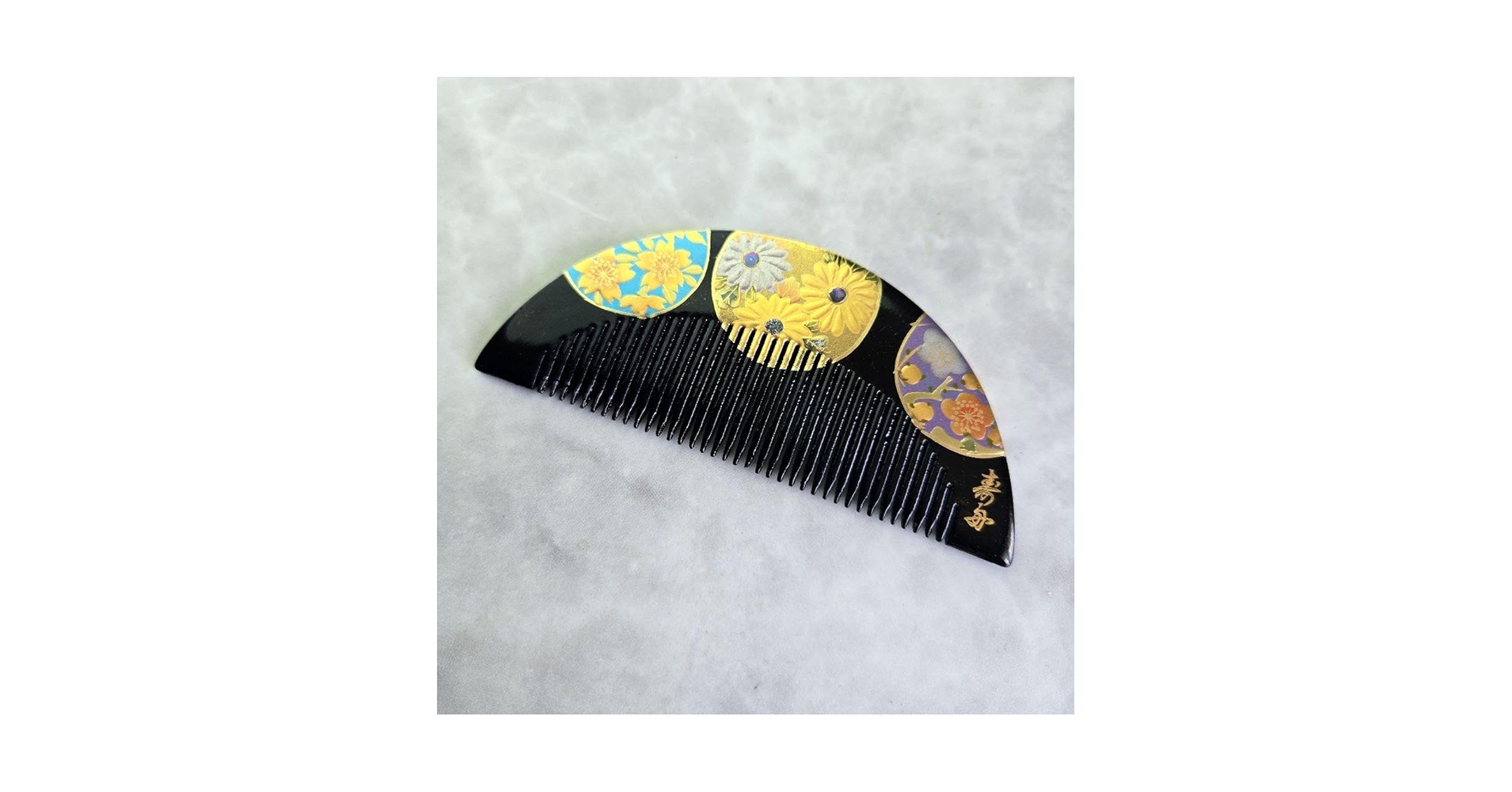 Amazon.co.jp: 漆塗り 櫛 かんざし 在銘 金蒔絵 B8 輪島塗 簪