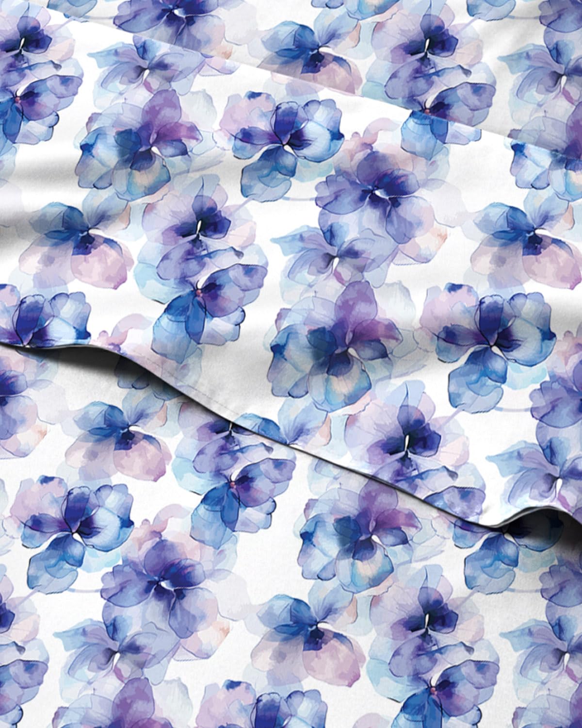 Floral Sheets - Flower Print Bed Sheet Set - 1 Flat, 1 Fitted & 2 Pillowcases w/ Deep Pockets - Comfy, Cozy, Wrinkle & Fade Free - Boho Botanical