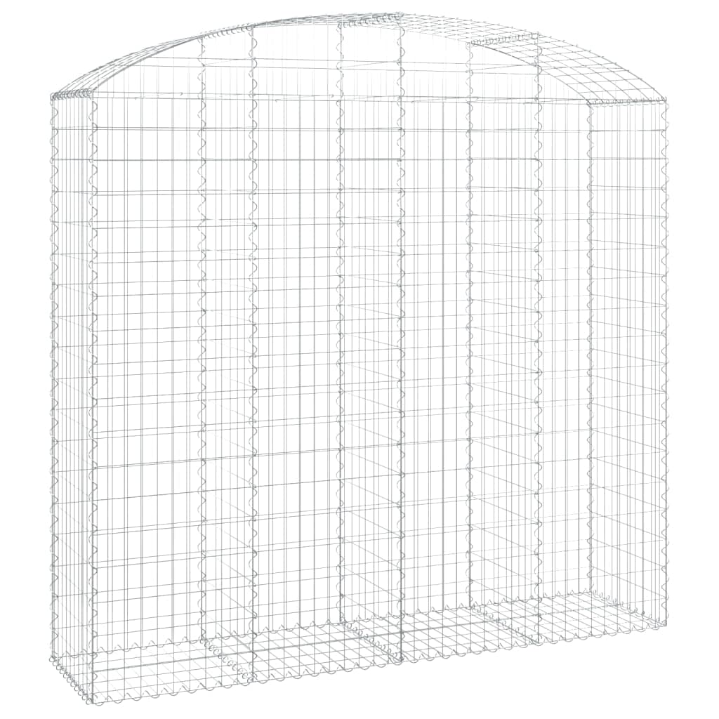 Gavión con arco alto, 200 x 50 x 180/200 cm, hierro galvanizado
