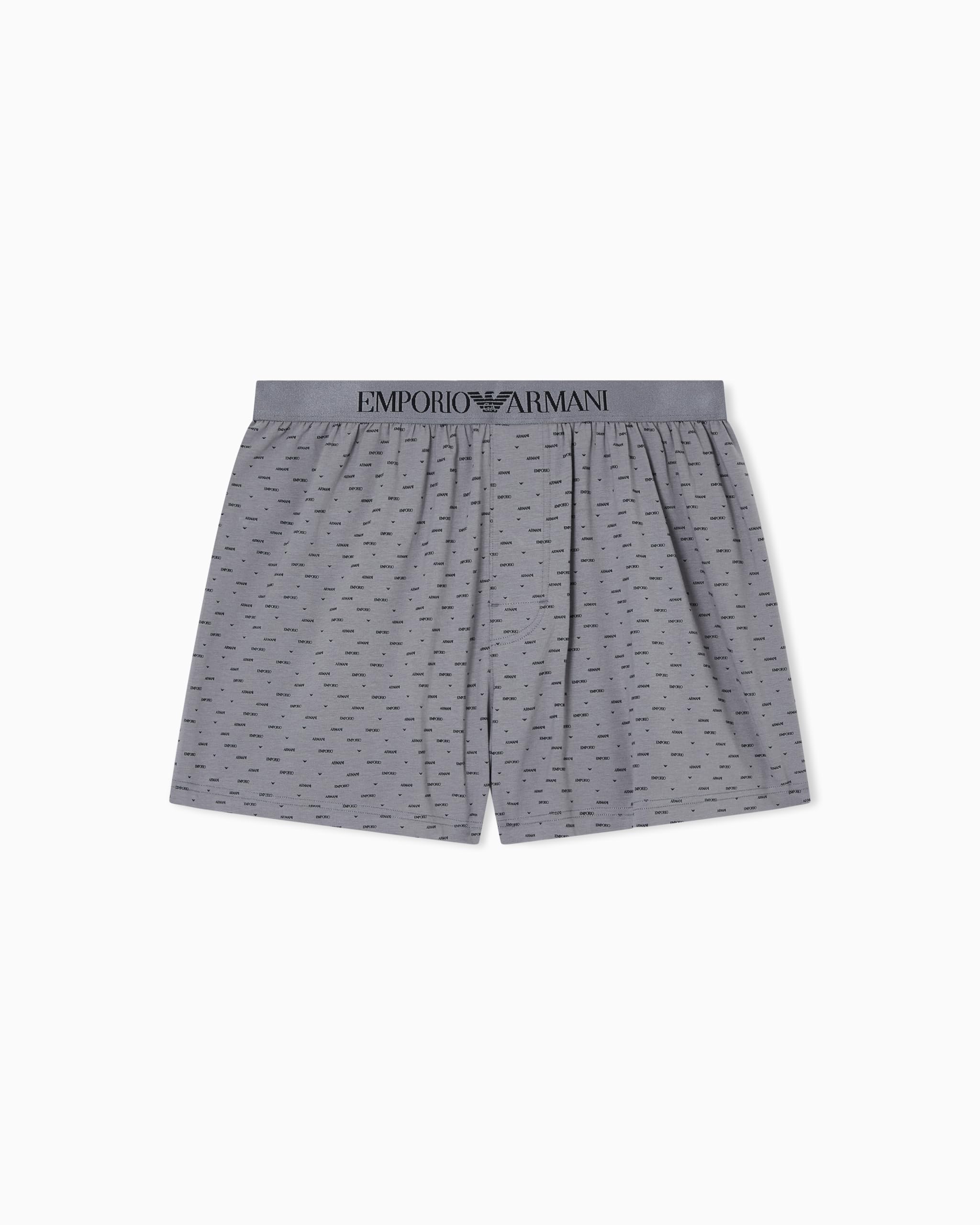 Emporio Armani Men's Pattern Boxer Grey L