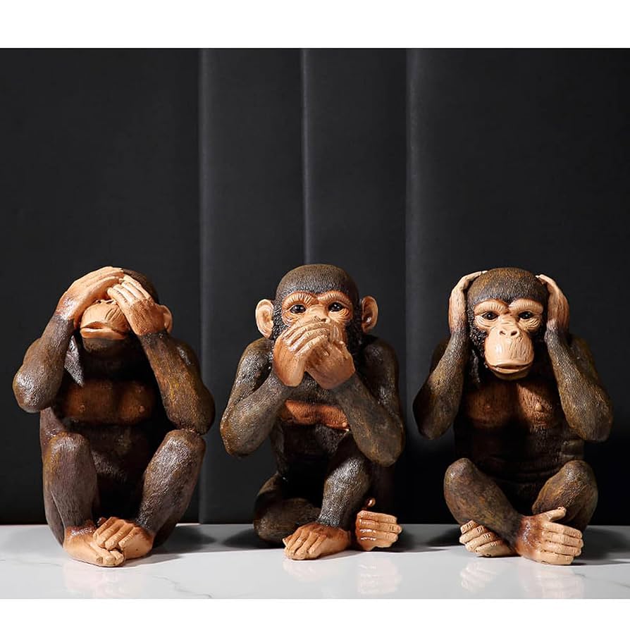 ホワイトガネーシャ像 3体set 見猿・言わ猿・聞き猿 ホワイトガネーシャ像 3体set 見猿・言わ猿・聞き猿