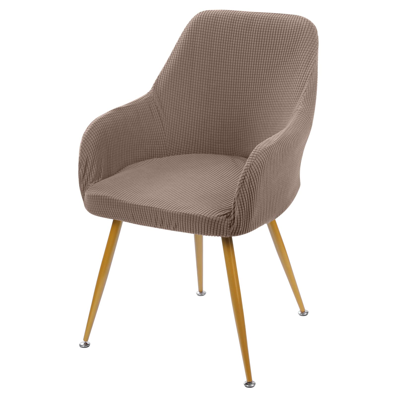 Leomix Dining Chair Cover Curved Back Chair Cover, Swivel Armrest Counter Height Bar Stools Covers Wing Back Chair Protector, for Living Room,D,4pack