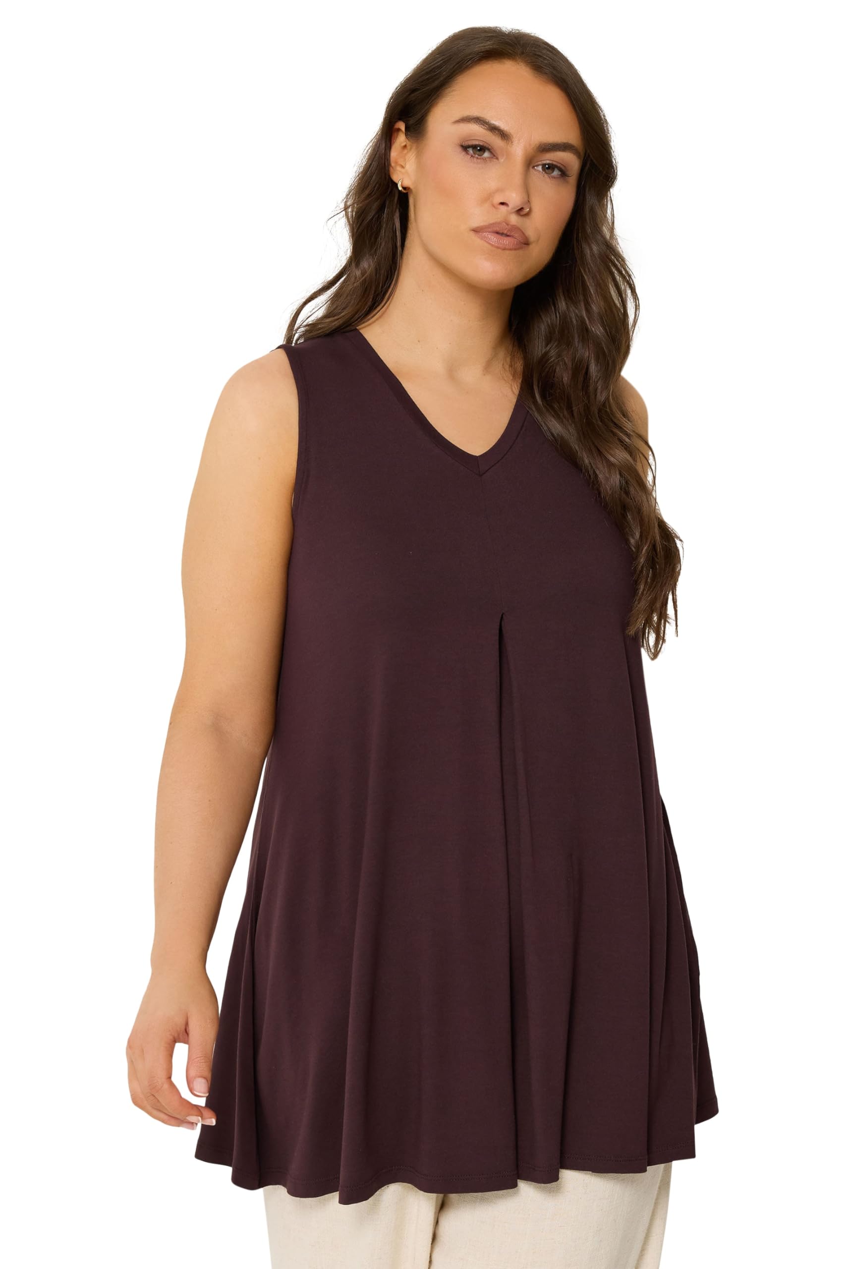 Yours Women's Vest Top - Chocolate - Size 22-24
