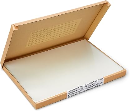 Amazon Basics Thermal Laminating Pouches A4, Pack of 100, Transparent