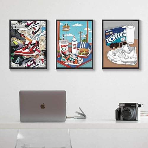 Miniatura 2 de jenesaisquoi (16 x 24 pulgadas - AJ Art Wall, póster de tenis - Decoración de habitación Hypebeast, marco de póster de Michael Jordan, arte de