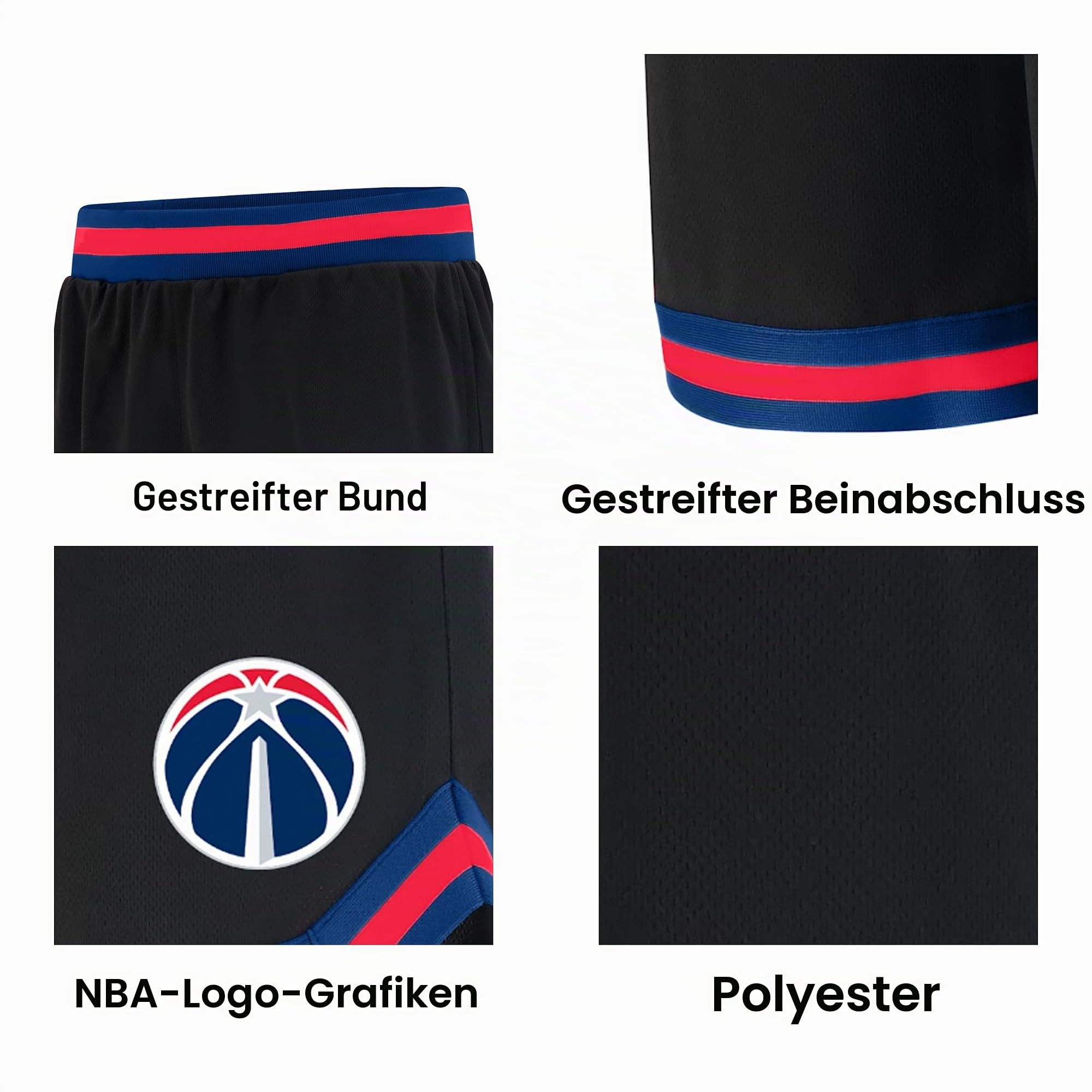 Ultra Game Herren-Basketball-Shorts, NBA, Offiziell, weiches Luft-Mesh, Ultimativ, Original-Passform