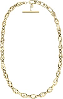 Women's All Stacked Up Gold-Tone Stainless Steel Beaded Necklace (Model: JA7248710), Length: 410mm+50mm, Width: 6mm, Stainless Steel, No Gemstone