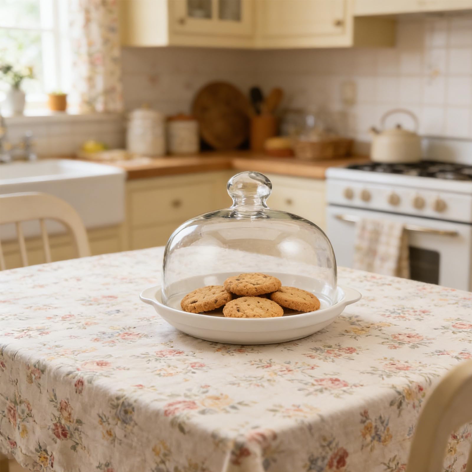 Tapadera para Microondas de Vidrio Transparente para Platos de Cerámica con Protección contra Salpicaduras y Aislamiento Térmico Adecuado para Uso en Cocina Familiar