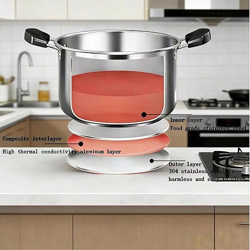 Miniatura 2 de Vaporizador de 4.2QT para cocinar, ollas de vapor de acero inoxidable con cesta de vapor vegetal