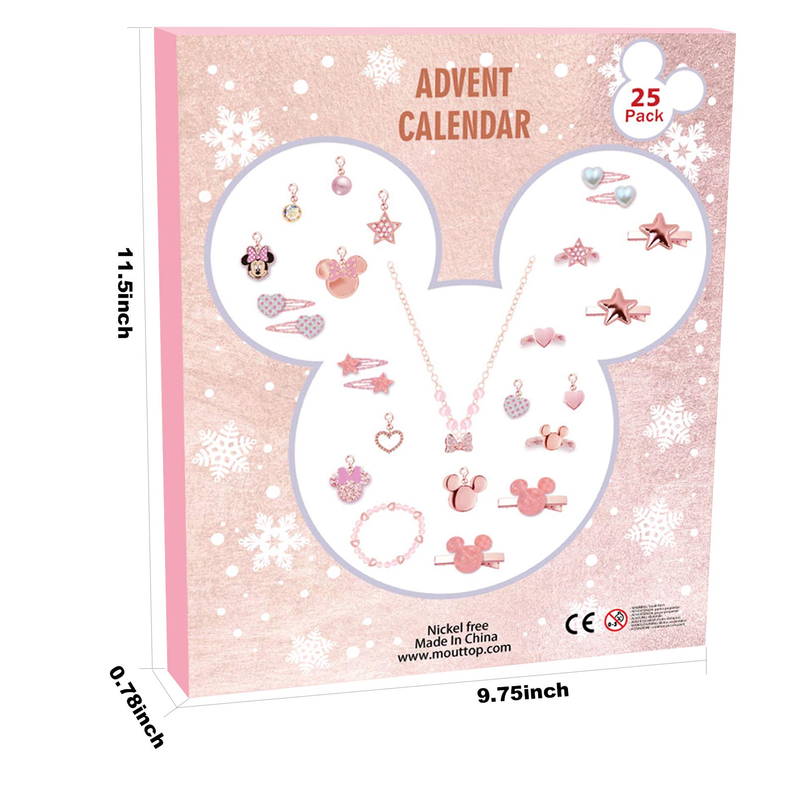 Advent Calendar 2025 for Kids 24 Days Christmas Countdown Calendar Cartoon Animation for Girls DIY Surprise Gifts with Charm Pendant - Image 3