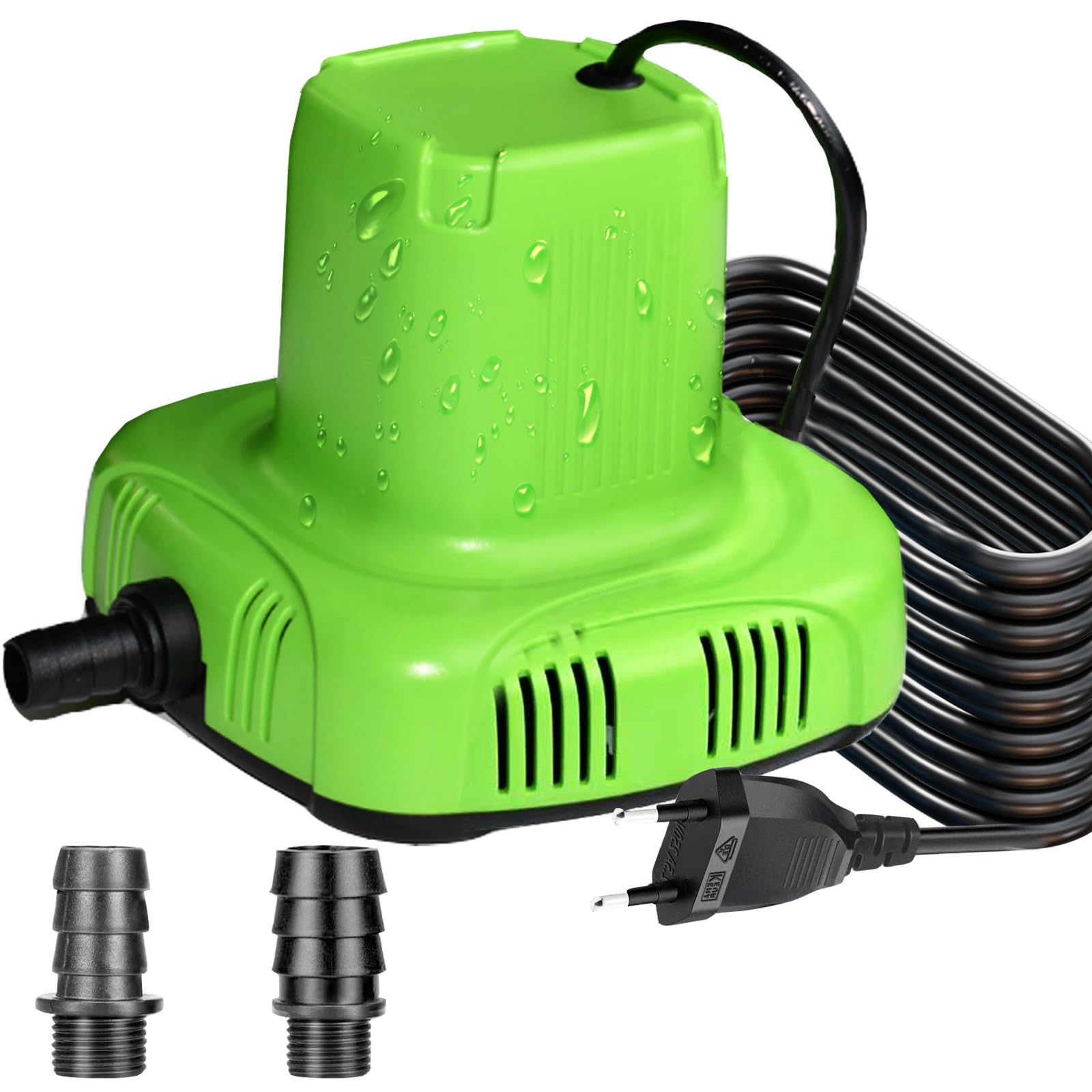 Lnicez Bomba de Agua Sumergible 140W 5110L/H Bomba Agua Bomba Sumergible Ultra Silenciosa Bomba de Agua Sumergible Bomba con Cable de 7,5m, 2 Boquillas Bomba de Agua Residual Sumergible