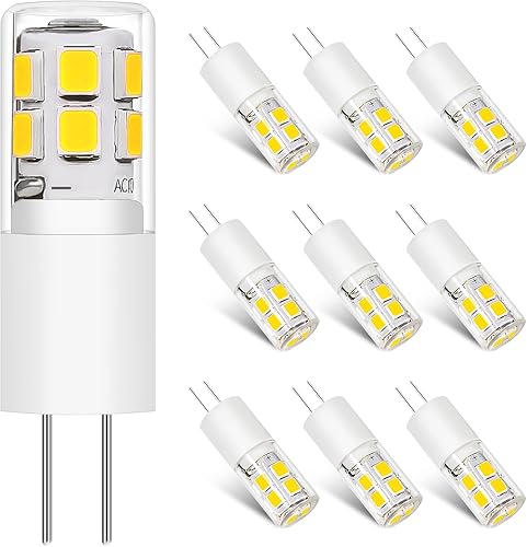 Miniatura 10 de I-SHUNFA Bombilla LED G4 CA 120V Blanco Cálido Paquete de 10