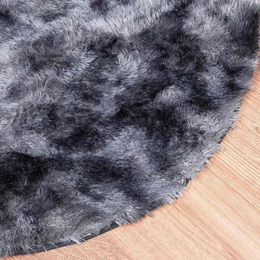 vidaXL Tapis Shaggy à Poils Longs NAVARRA Gris foncé 200x200 cm