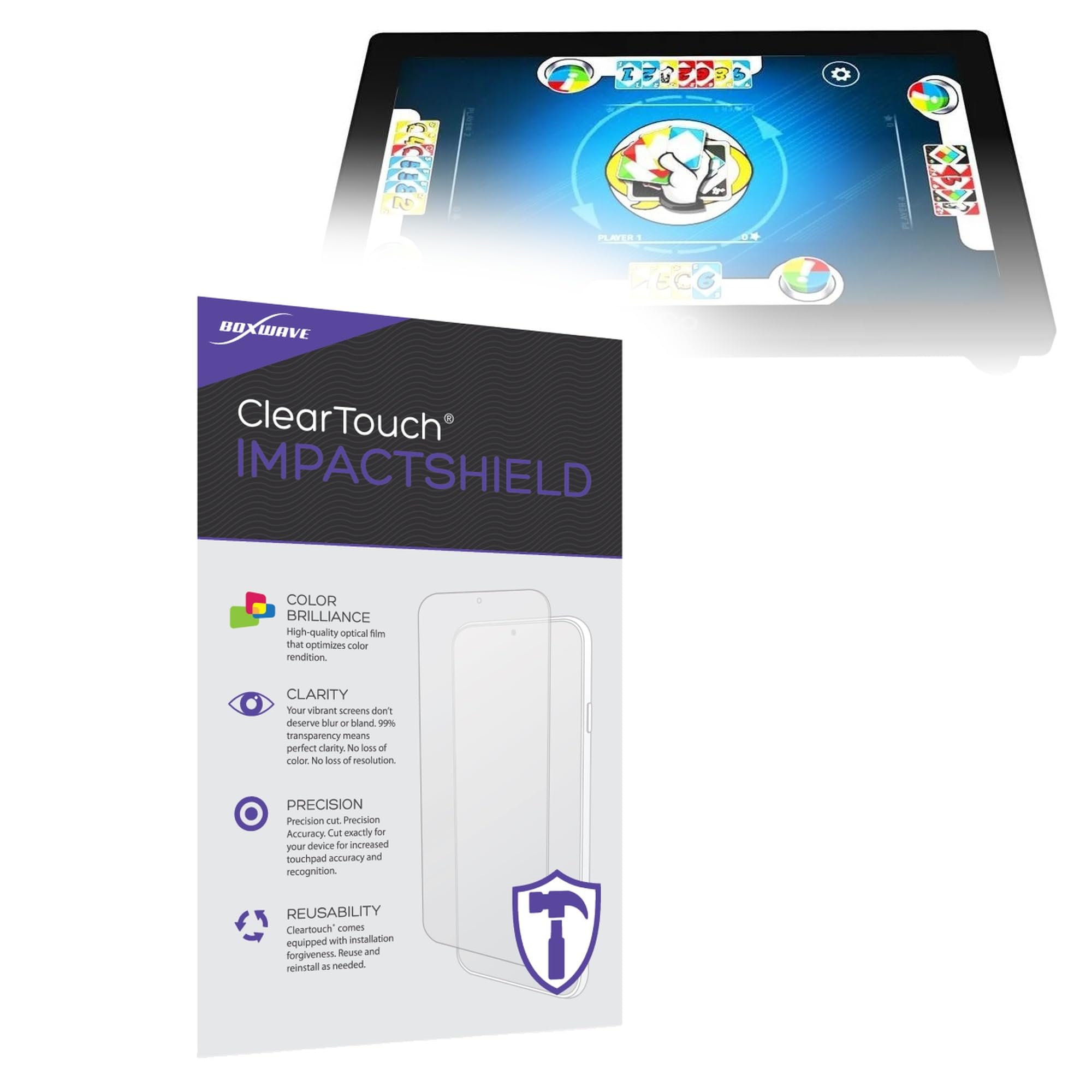 BoxWave Screen Protector Compatible with Arcade1Up Infinity Game Board (18 in) - ClearTouch ImpactShield (2-Pack), Impenetrable Screen Protector Flexible Film