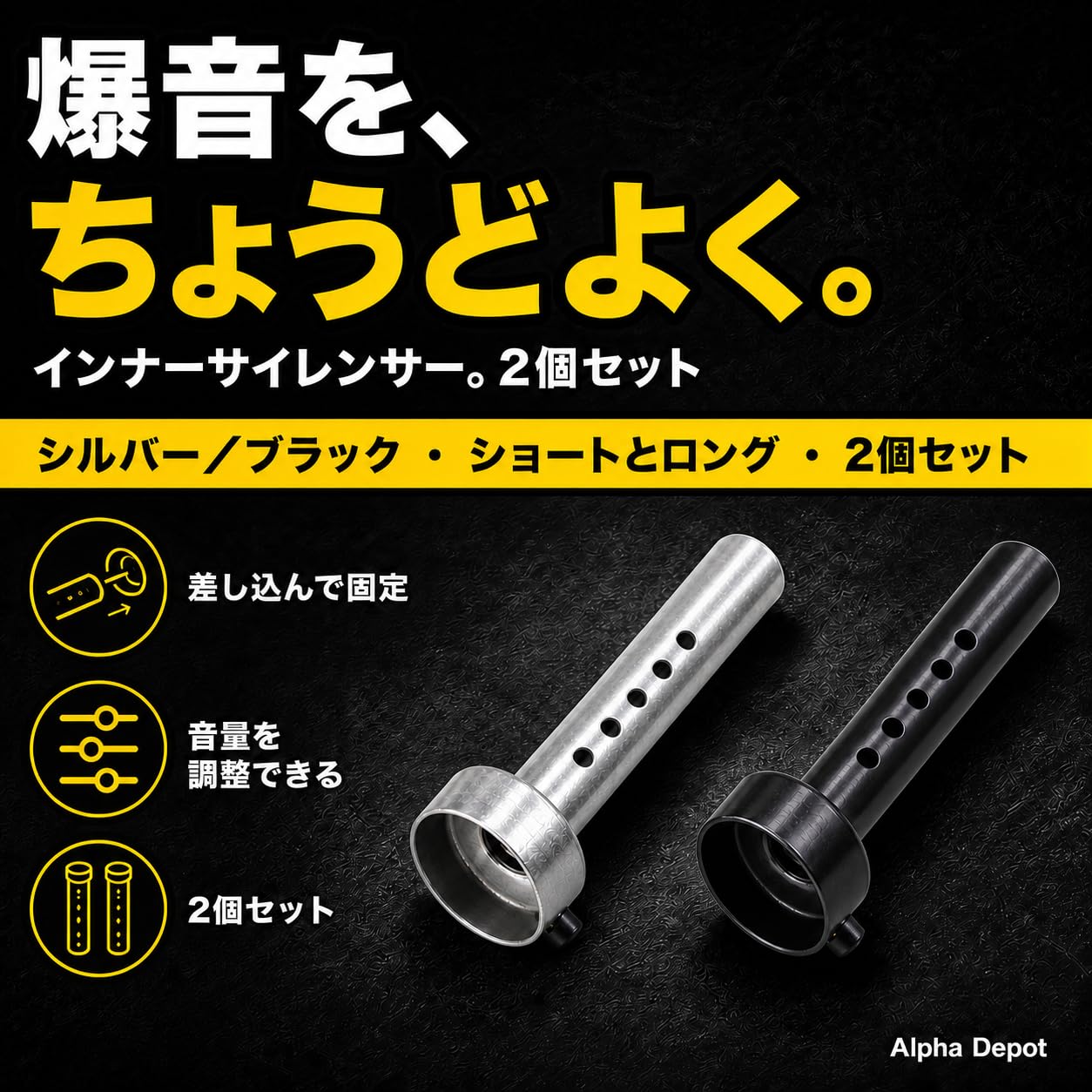 Amazon | Alpha Depot インナーサイレンサー インナーバッフル 汎用