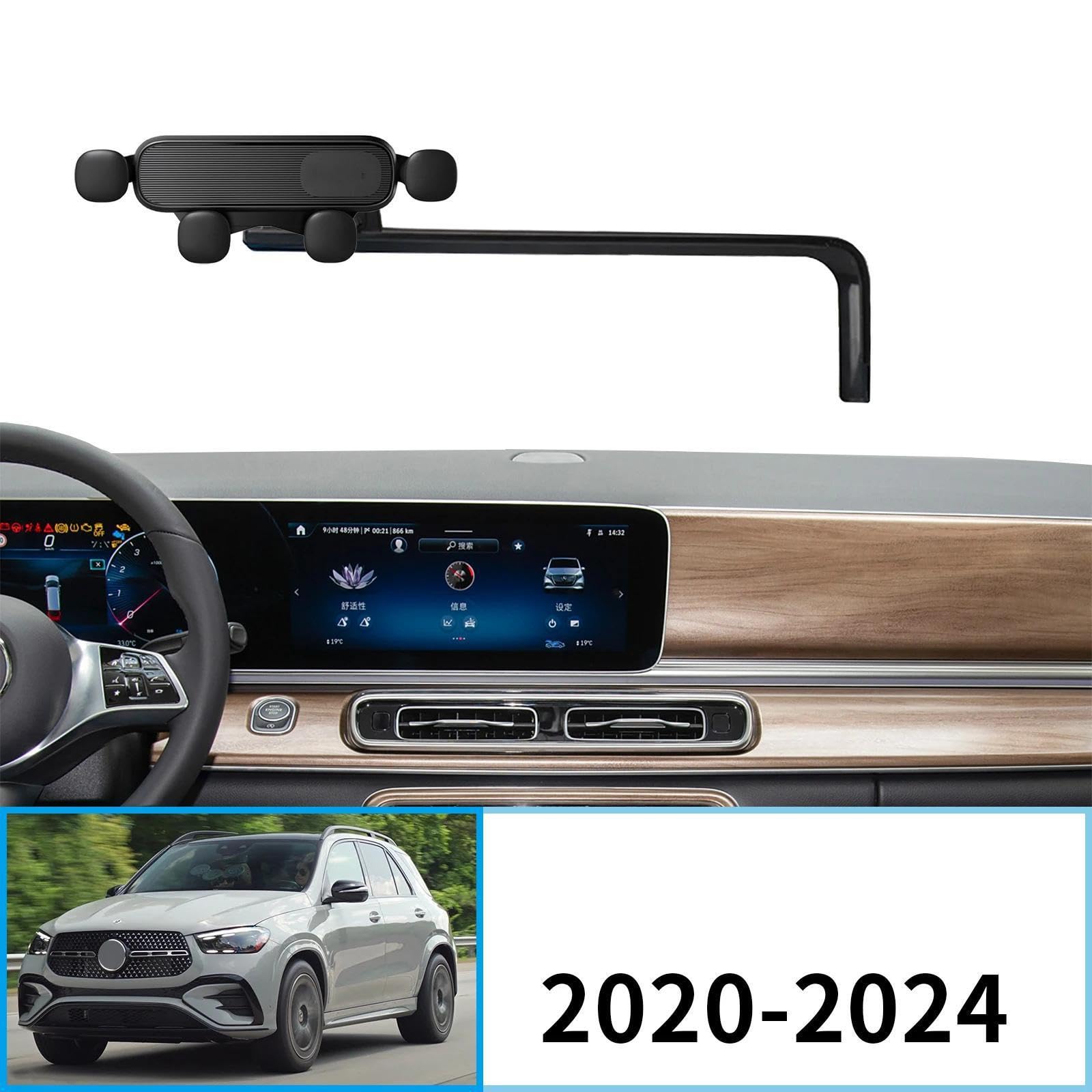 Uchwyt Samochodowy na Telefon dla Benz GLE W167 2020-2024, uchwyt samochodowy na telefon komórkowy, stojak na nawigację GPS (ładowanie)