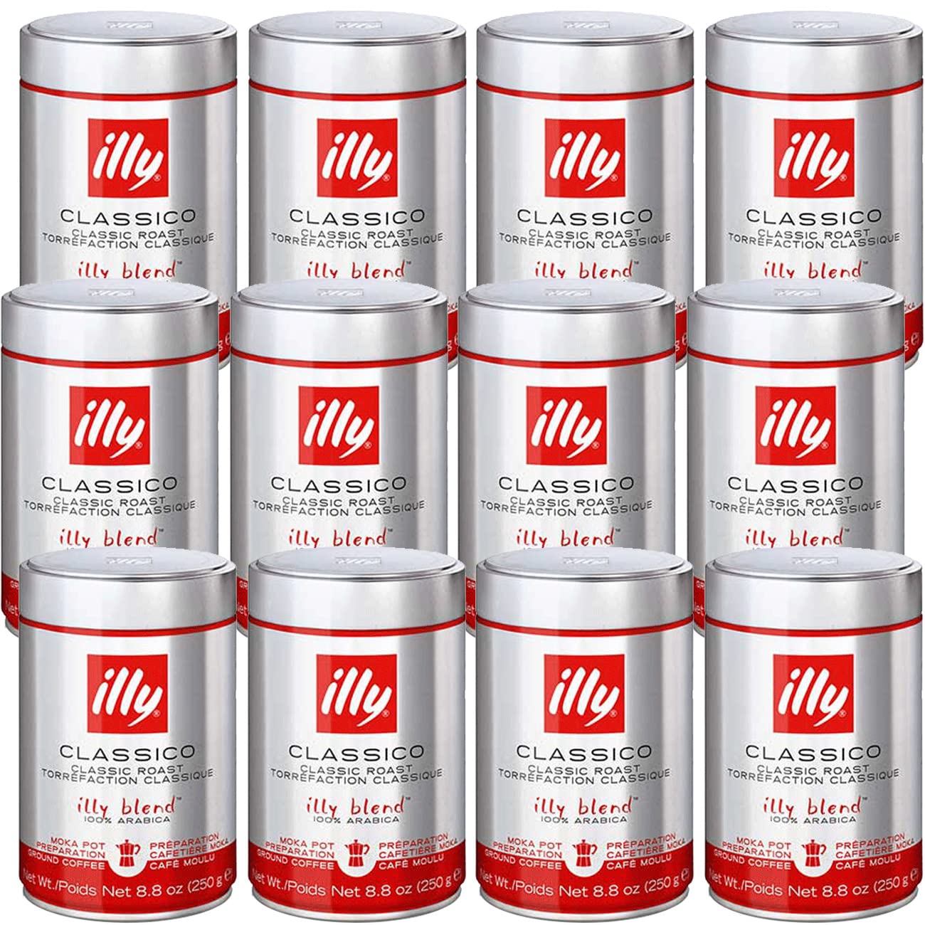 illy INTENSO エスプレッソ粉 250g×12缶 Amazon.co.jp: illy イリー エスプレッソ粉 モカポット用（クラシコ