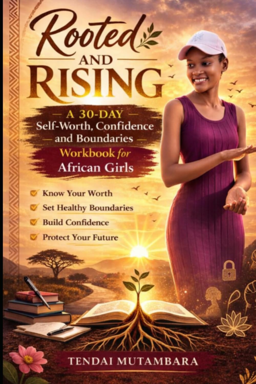 Rooted and Rising: A 30-Day Self-Worth, Confidence and Boundaries Workbook for African Girls