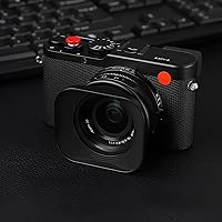 Vista 2 de Haoge Parasol de lente de metal cuadrado de 1.693 in para Leica D-Lux 8 accesorios de cámara parasol de lente atornillado