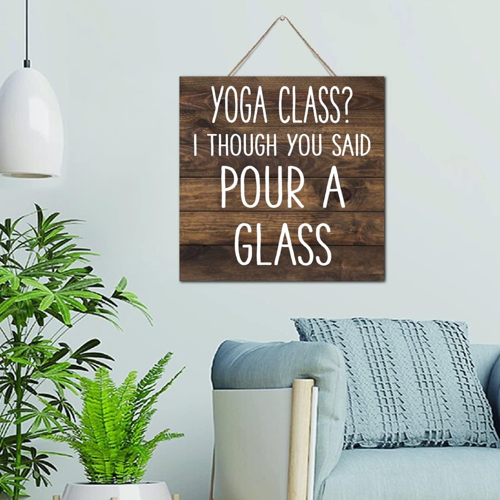 Panneau décoratif en bois humour pour célébrer le lâcher-prise à la maison