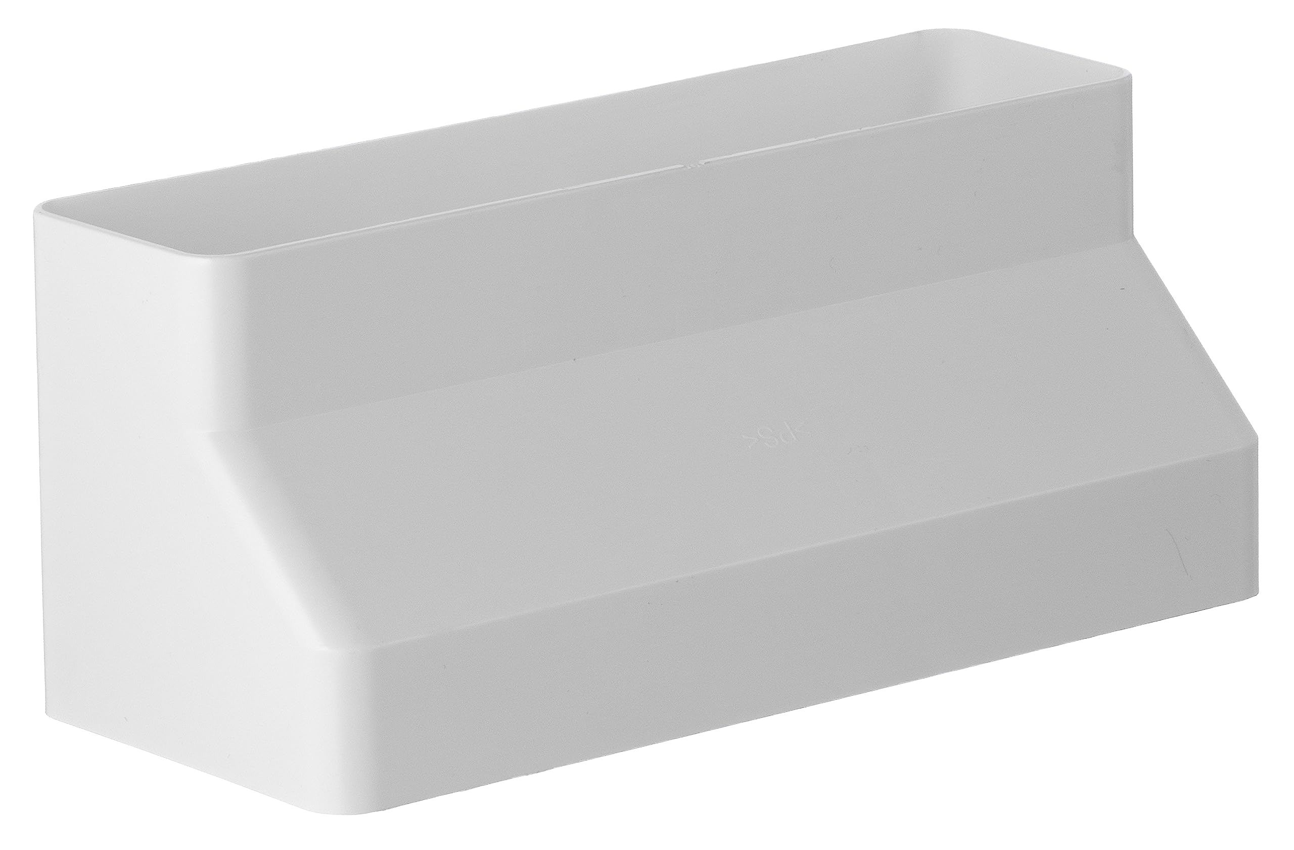 Steinberg14 Reductor de canal plano blanco de 220 x 90 mm a 220 x 55 mm, plástico
