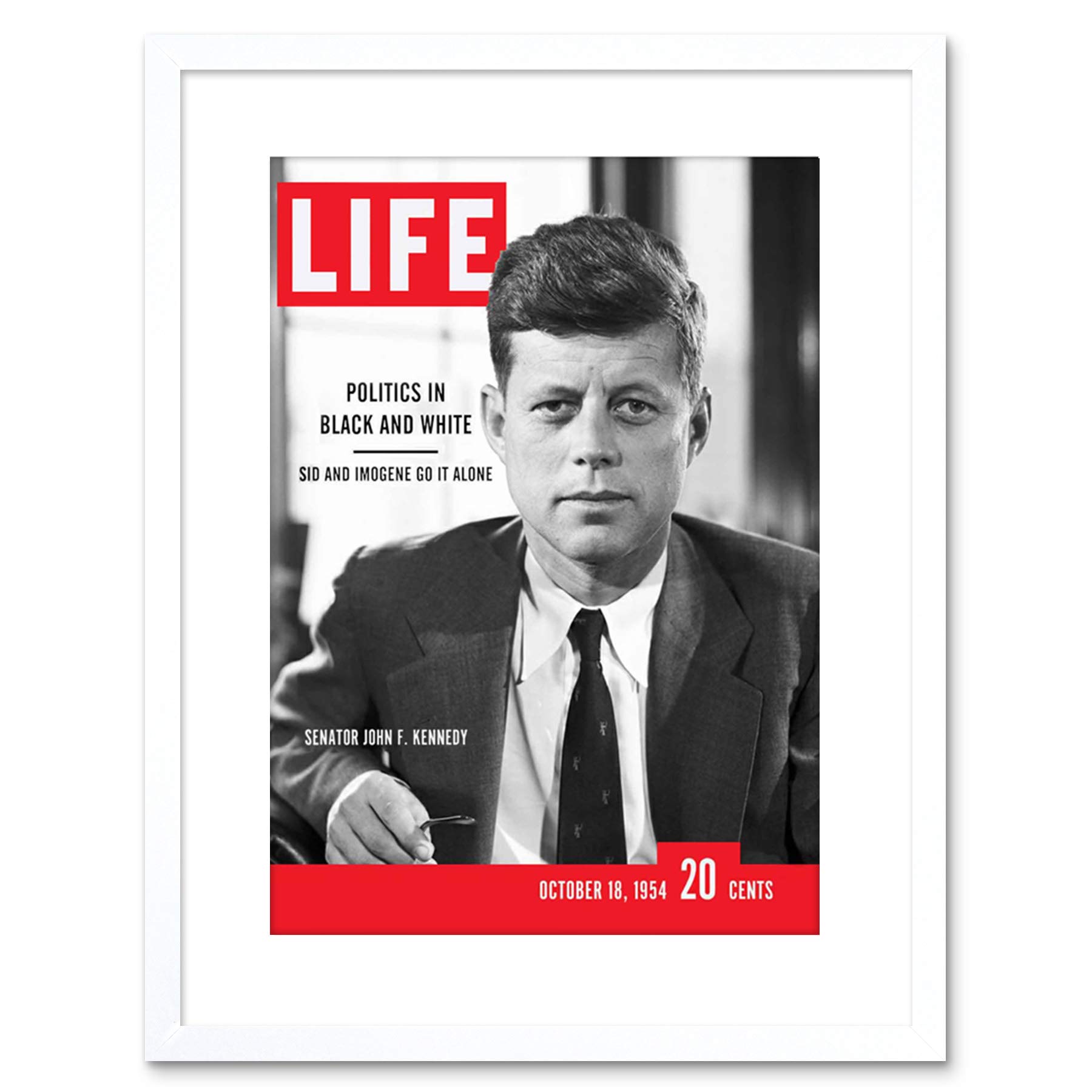Wee Blue Coo MAGAZINE COVER LIFE JFK JOHN KENNEDY PRESIDENT USA FRAME ART PRINT F97X13217