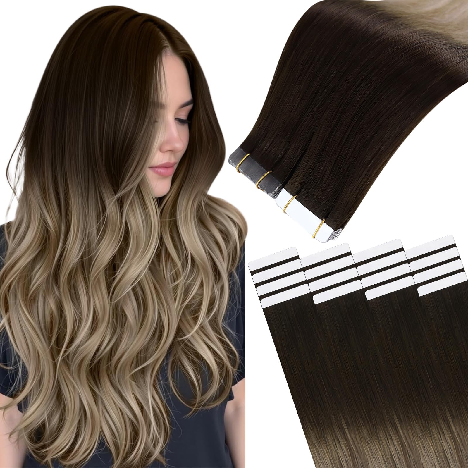 Easyouth U Tip Hair Extensions Brown Keratin Tip Hair Extensions Real Human Hair Darkest Brown Keratin Hair Extension Human Hair with Natural Texture 18Inch 50G 1G/S — view 29
