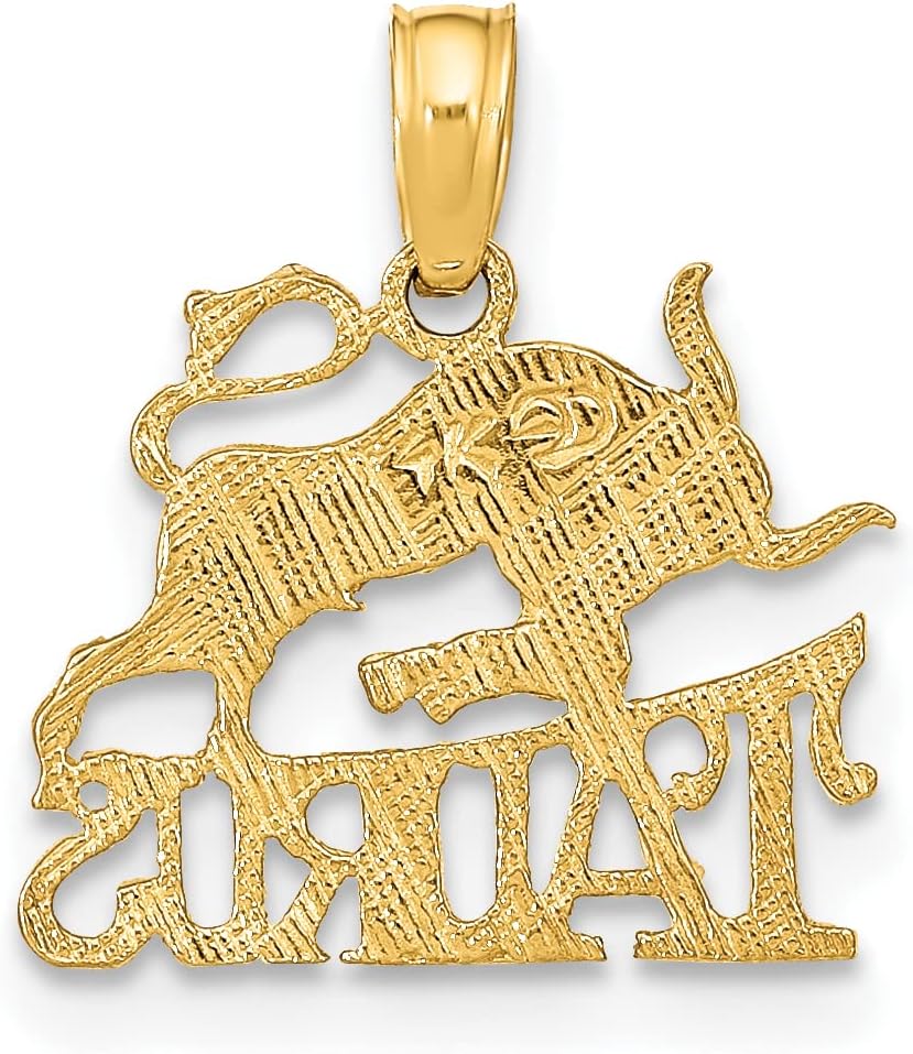10k Yellow Gold Zodiac Charm Pendant (Length 15.5mm Width 13.78 mm)