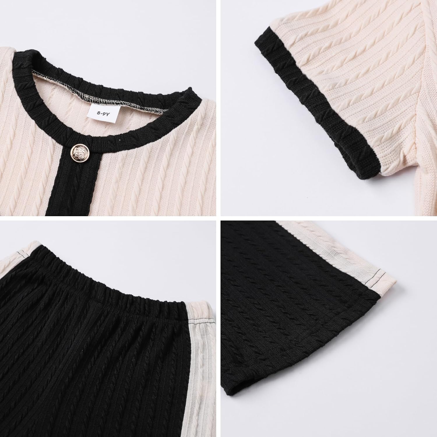 KIDLAGA Girls Clothes 2PCS Outfits Short Sleeve Top & Wide Leg Pants Summer Kids Clothes Teen Clothing Sets Size 8-13Y