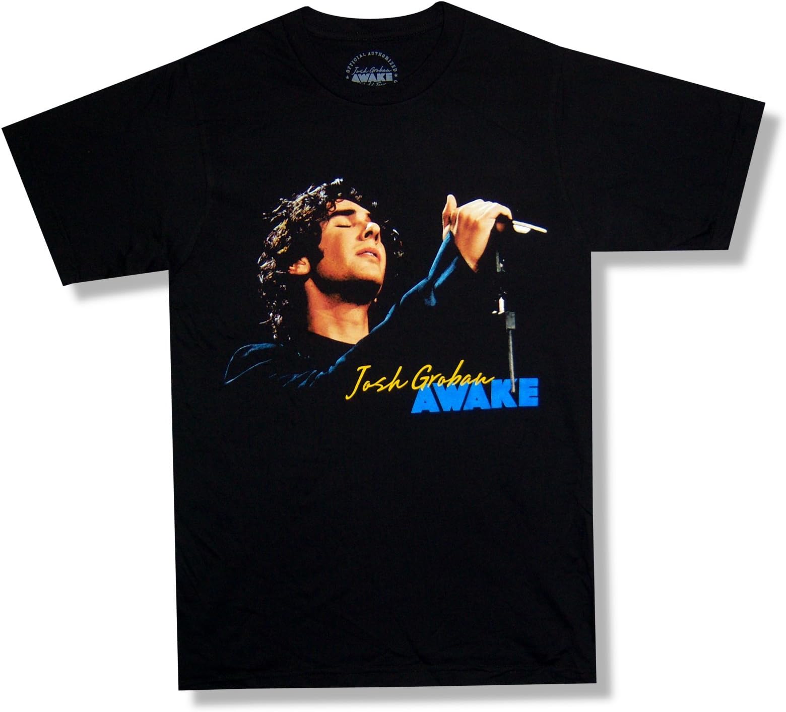 Josh Groban Singing Picture Awake Tour (Verona - Las Vegas) Black T Shirt (Small)