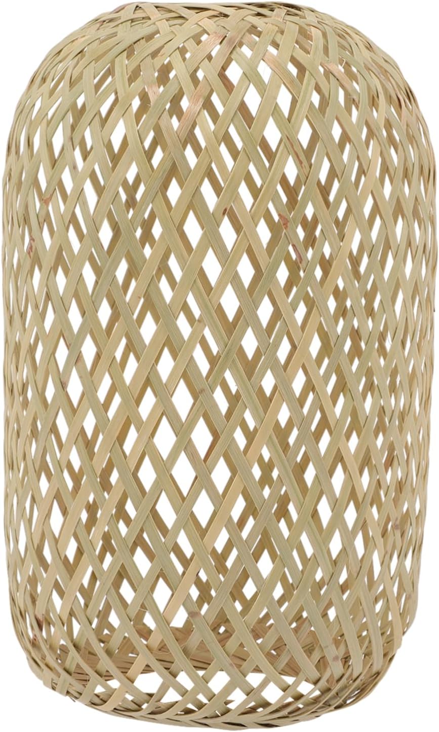 Woven Lamp Shade Natural Light Cover for Ceiling Pendant Lamps for Home Restaurant Hotel Decor Softens Bright Light Easy to Install