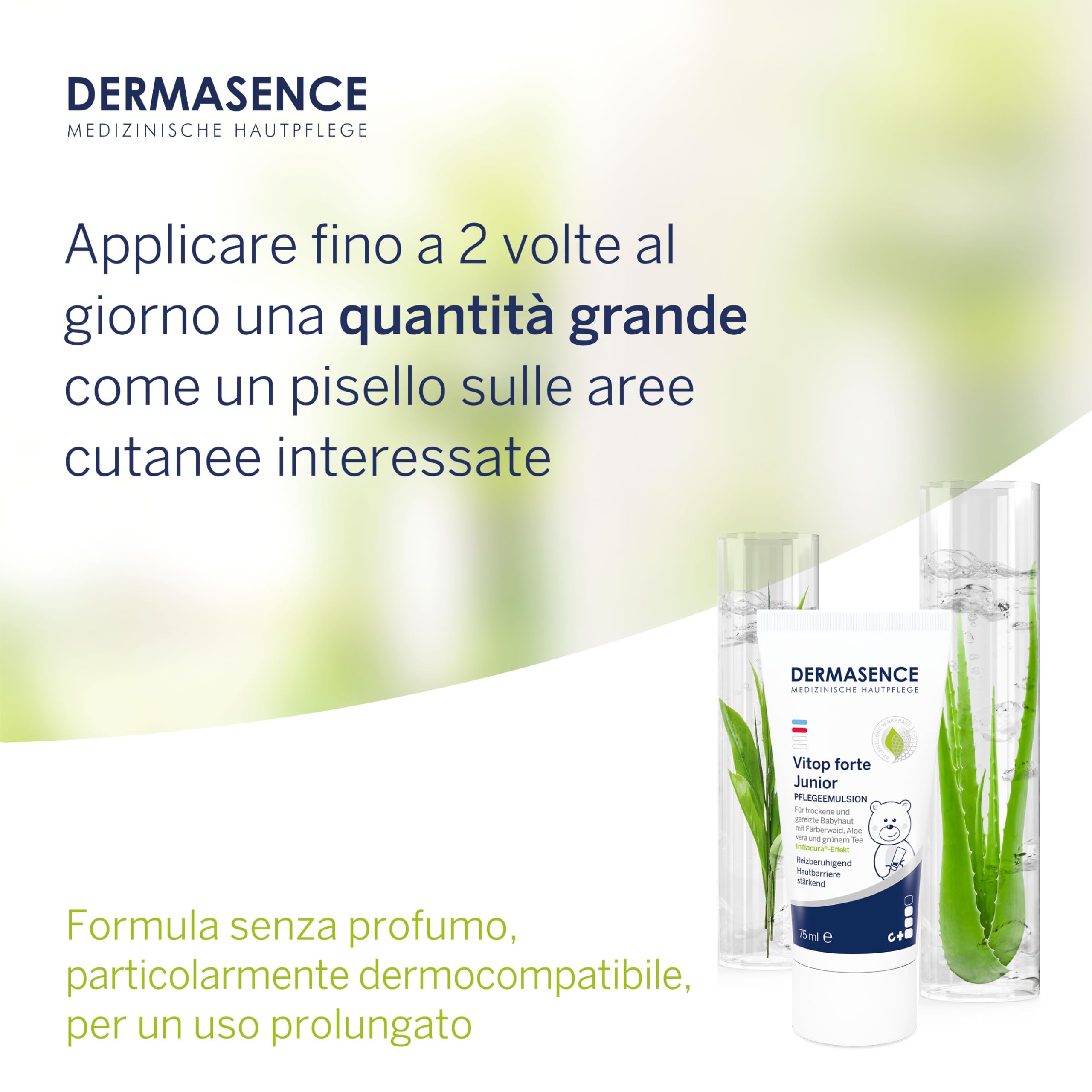 DERMASENCE Vitop forte Junior 75 ml, Crema per bambini e adulti per tutti i tipi di pelle, Crema lenitiva per pelli sensibili, Crema protettiva adatta alla dermatite atopica