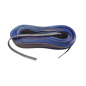 22AWG 4 Pin 20m 66ft Extension Cable RGB LED Strip Extension Wire 22 Gauge Extension Cord Electric Wire for SMD 5050/ 3528/ 2835 RGB LED Tape Light and Other DC 5V-24V Devices
