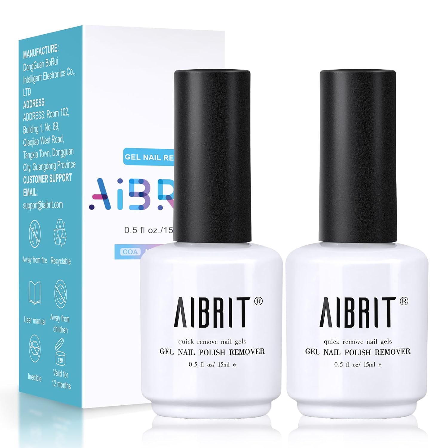 AIBRIT Gel Nail Polish Remover, Gel Polish Remover for