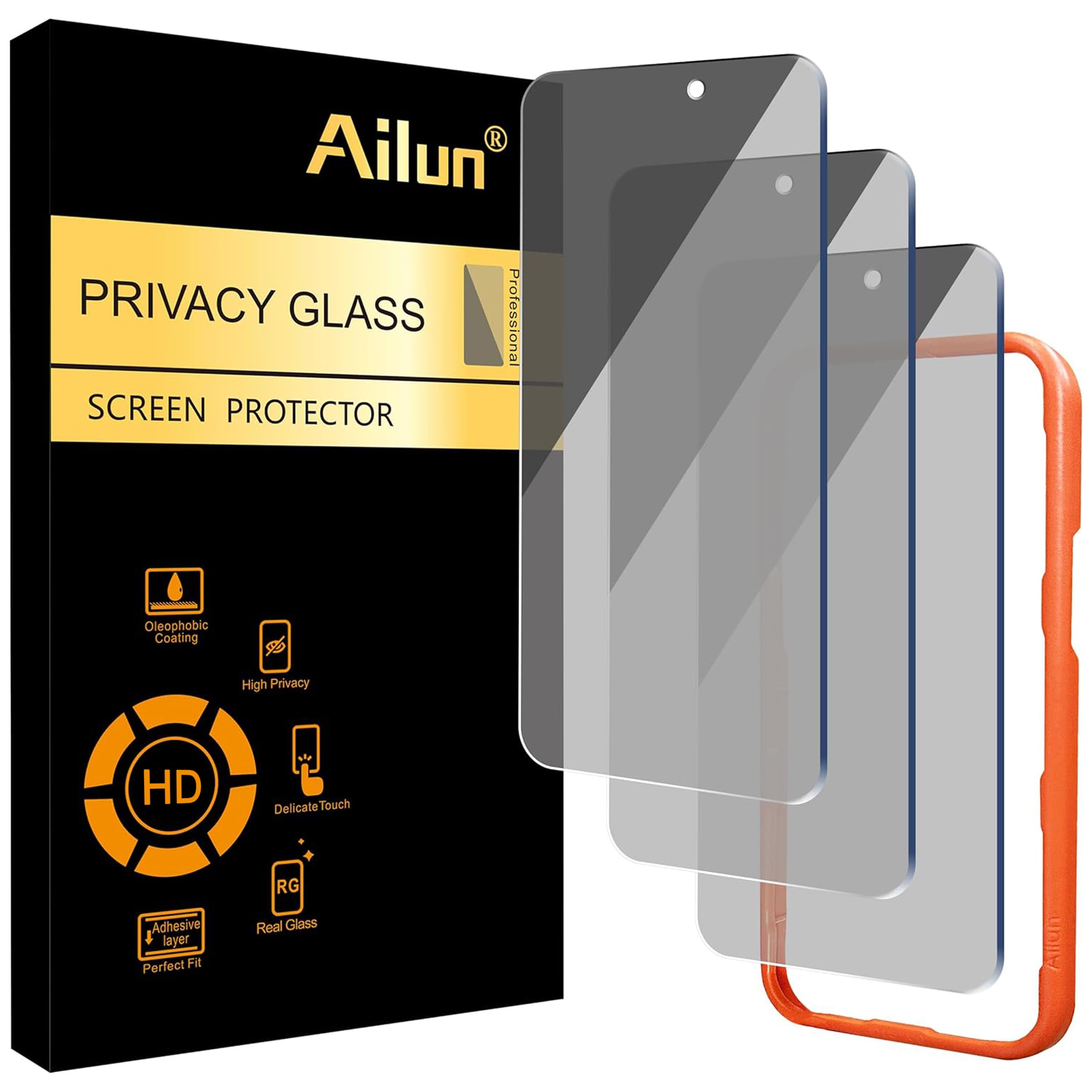 Photo 1 of Ailun Privacy Screen Protector for iPhone 16 Pro Max