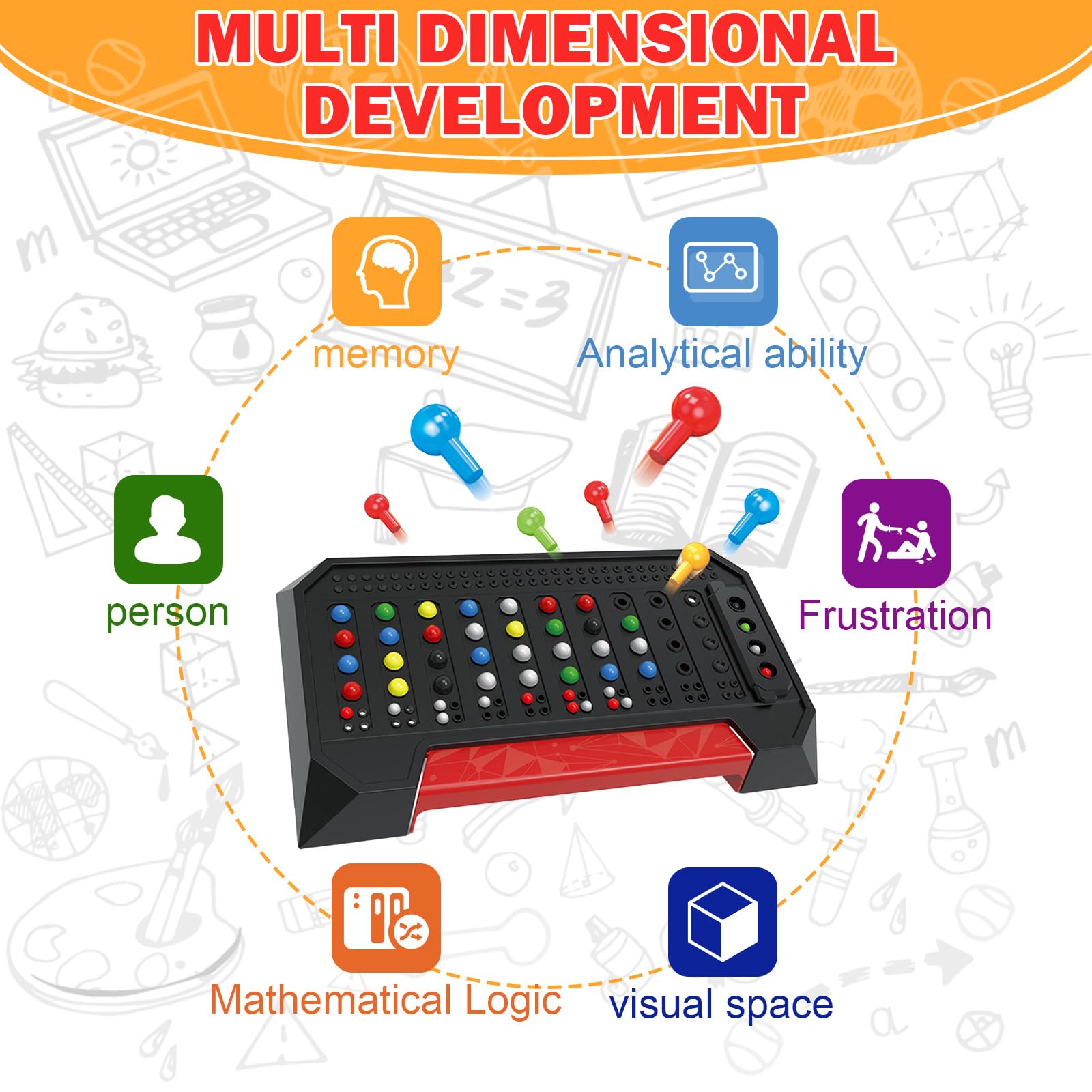 Juego De Mesa Descifra El Código Secreto – Rompecabezas De Lógica Para 2 Jugadores – Educativo Y Divertido Para Niños +5 Años Y Adultos – Regalo De Estrategia Con 1000+ Combinaciones